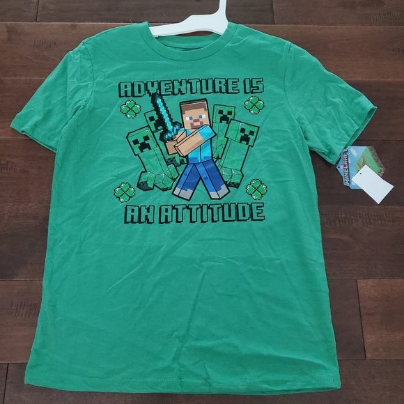 Mindcraft tshirt size large kids 12-14 new - Picture 1 of 4